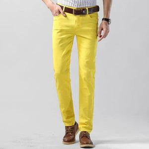 Herr Stretch Cotton Chino Byxor – Andningsbara Regular Fit Byxor för Kontor och Smart Casual Användning