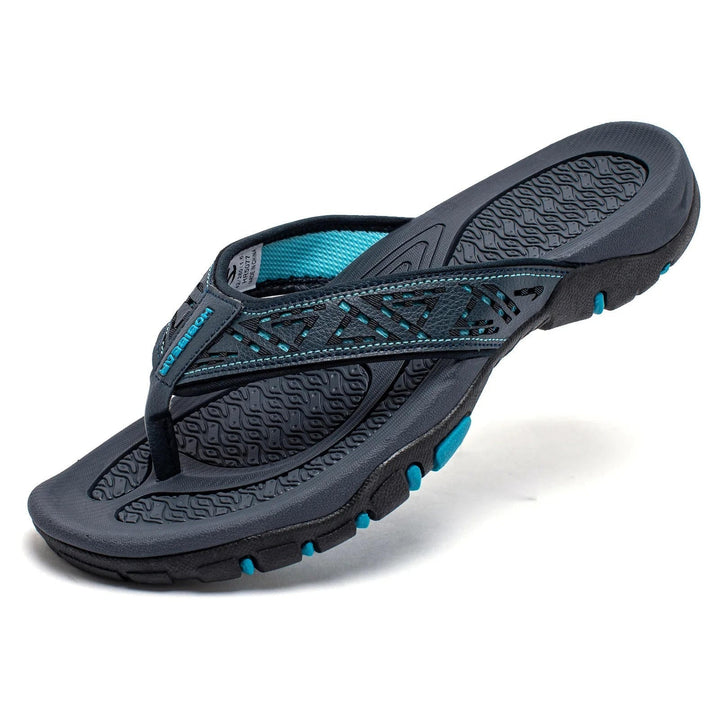 Herrars utomhus flip-flops med dämpad sula och texturerad sommar sandal
