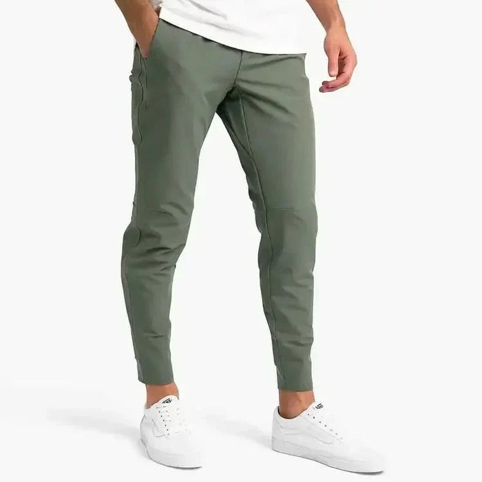 Herr Slim-Fit Byxor med Rak Ben och Vändbar Fotfåll