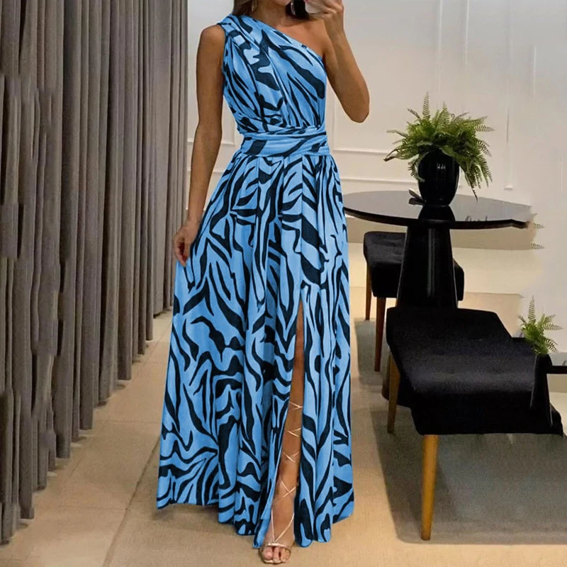 Kvinnors Tryckta Modeklänning – Elegant Smickrande Lätt Andningsbar Stilfull Daglig Chic Outfit