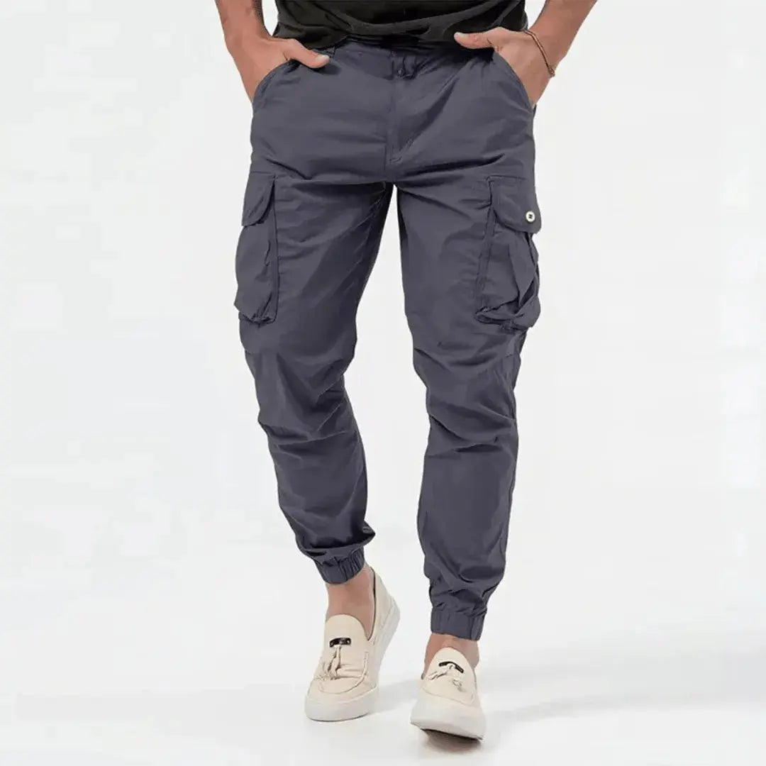 Herr Tapered Cargo Jogger Byxor Med Nyttopockets