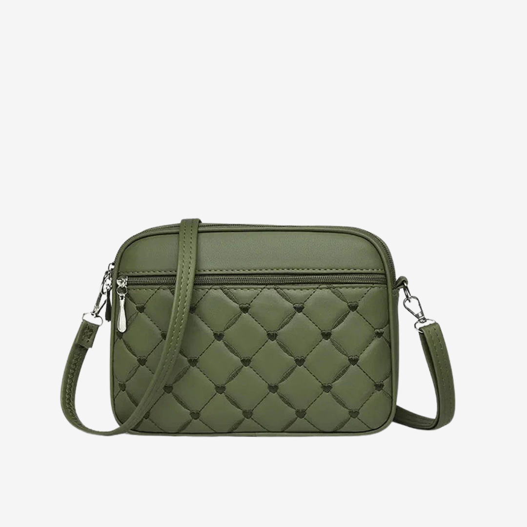 Kvinnors Kviltad Crossbody-väska – Kompakt Stil i Konstläder för Vardagsbruk i Staden