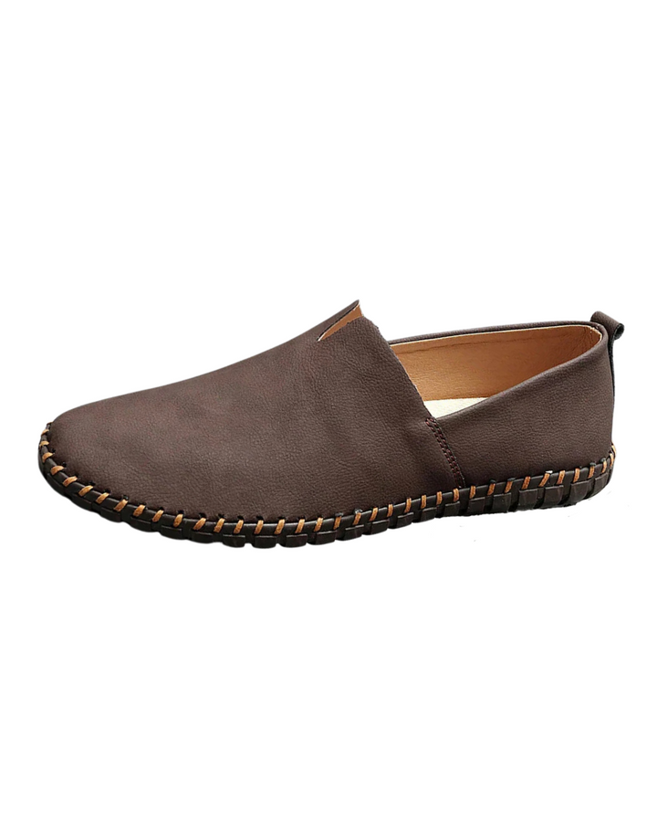 Herrarnas Klassiska Läder Loafers Bekväma Vardagliga Smart Casual Skor