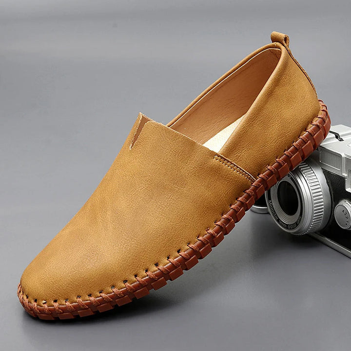 Herrarnas Klassiska Läder Loafers Bekväma Vardagliga Smart Casual Skor