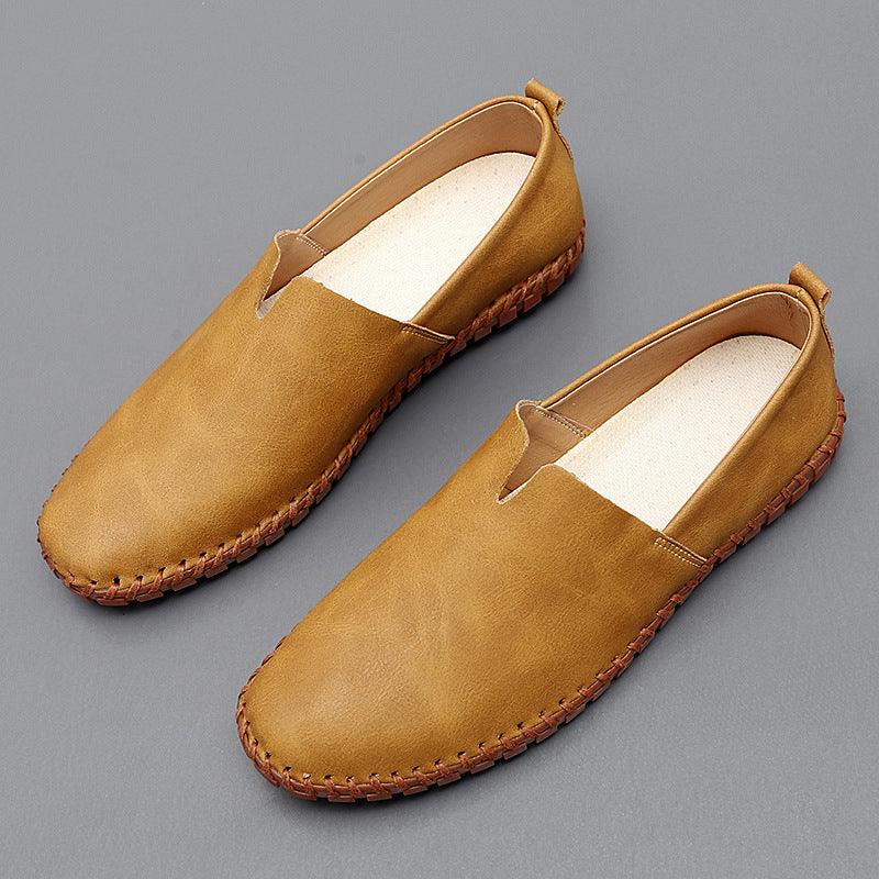 Herrarnas Klassiska Läder Loafers Bekväma Vardagliga Smart Casual Skor