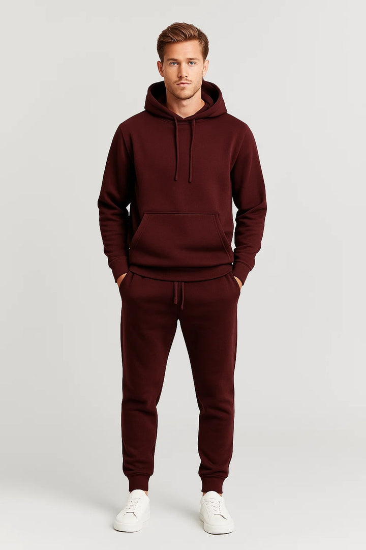 Herrarnas Träningsdräkt – Bekväm Casual Hoodie och Joggers för Alla Säsonger
