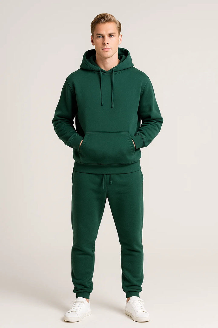 Herrarnas Träningsdräkt – Bekväm Casual Hoodie och Joggers för Alla Säsonger