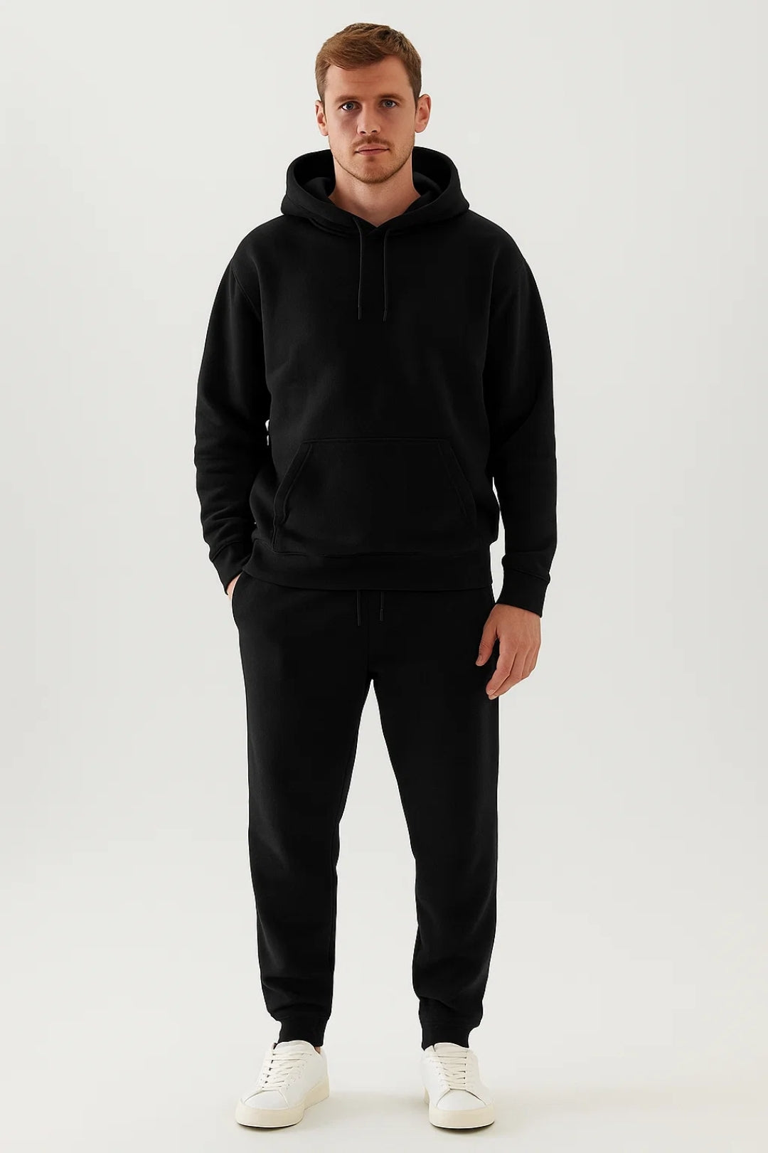 Herrarnas Träningsdräkt – Bekväm Casual Hoodie och Joggers för Alla Säsonger