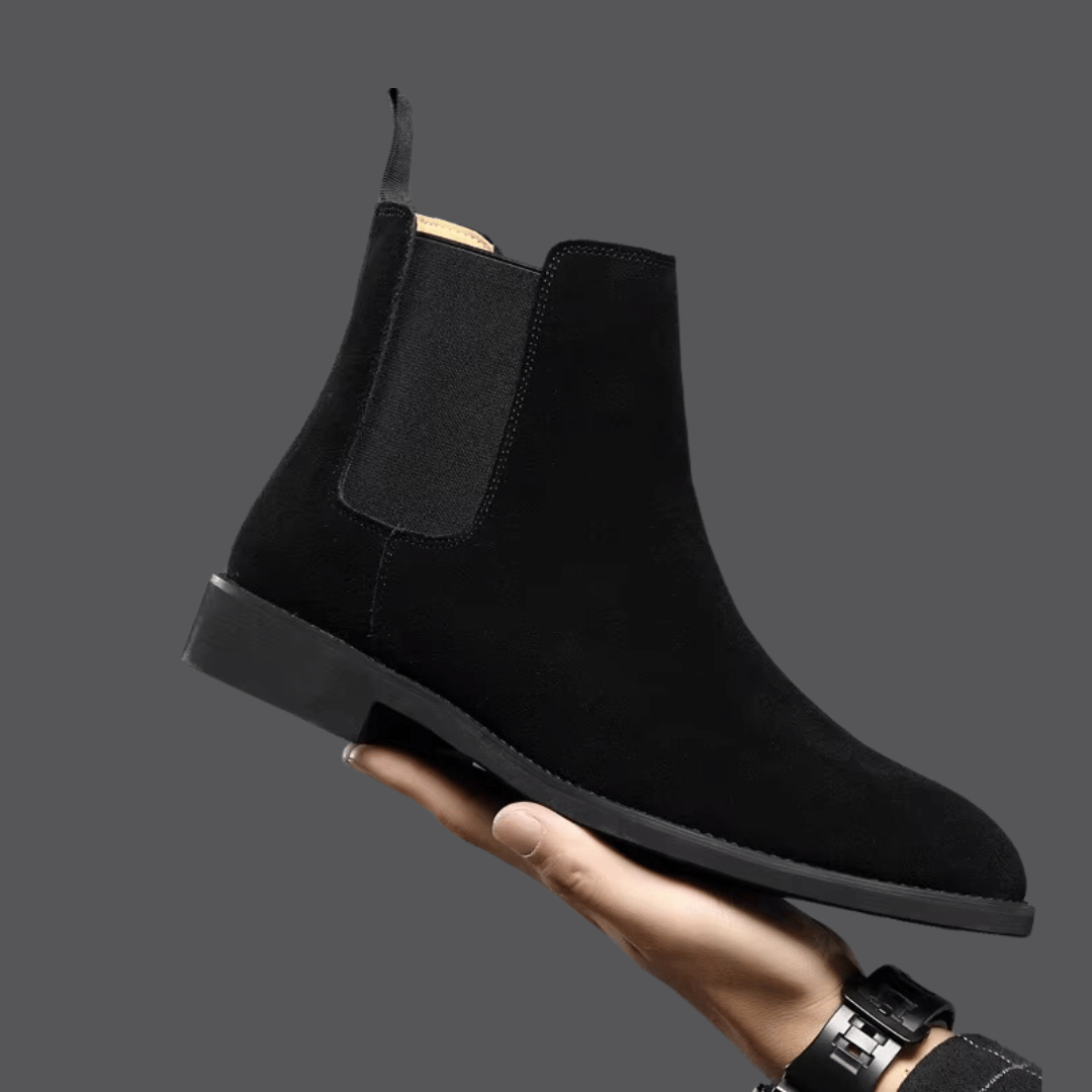 Herrsuede Skor Klassiska Slip Boots Ankelstil för Avslappnad och Smart-Attire