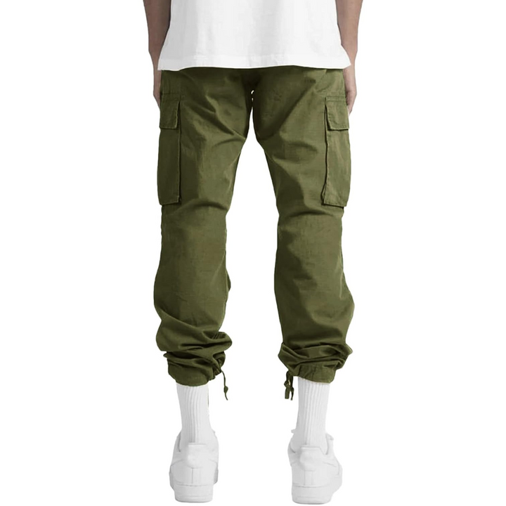 Herrens Avslappnade Cargo-byxor med Flera Fickor Streetwear Utility Byxor