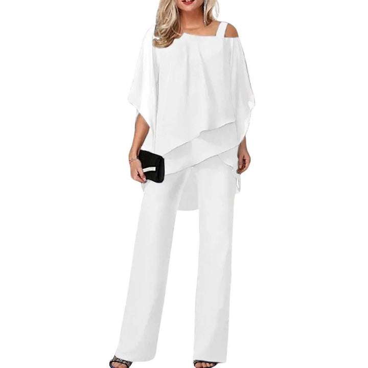 Kvinnors Chiffong Batwing Ärmar Formell Byxdress
