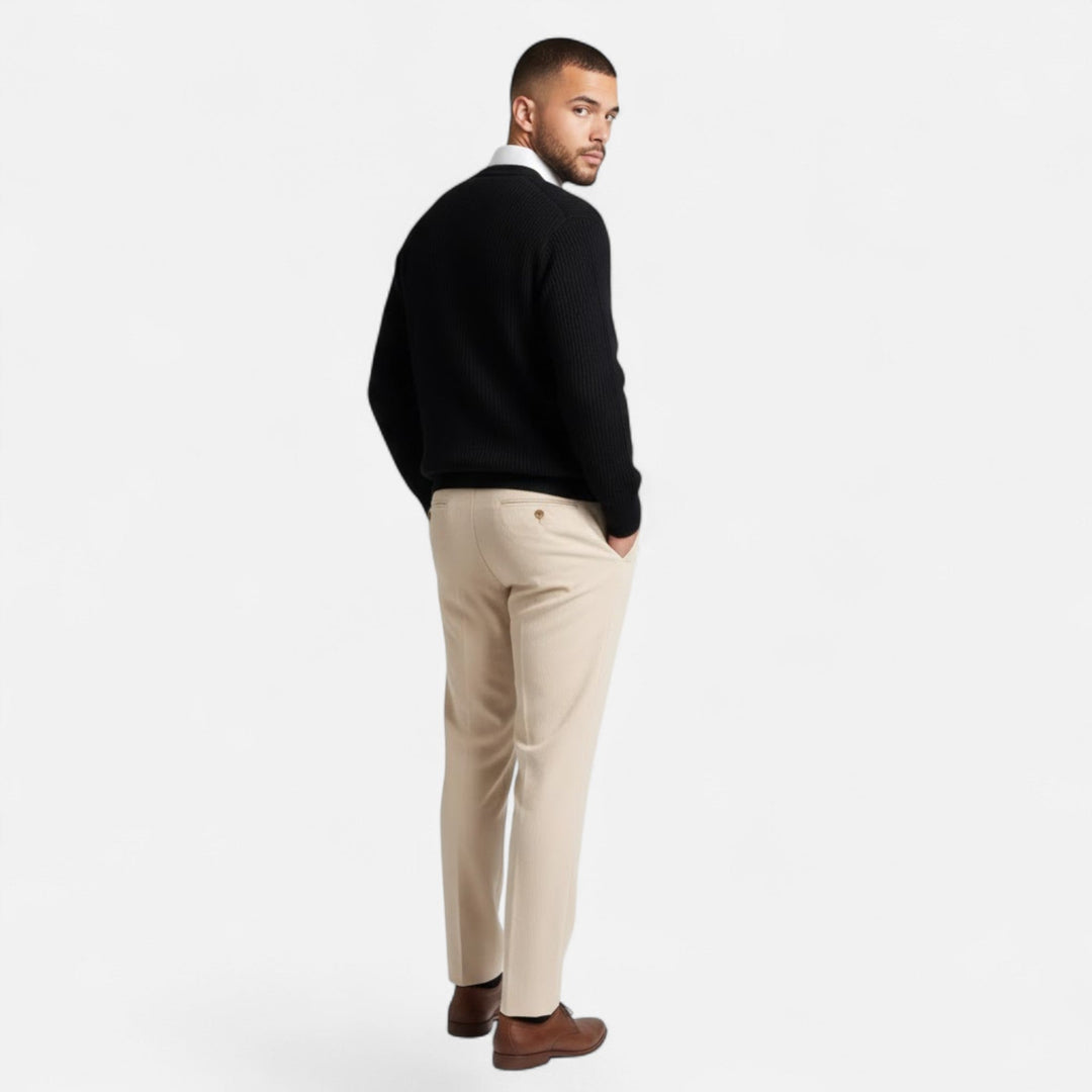 Valmonti | Herrs Loose V-Neck Ullblandad Cardigan