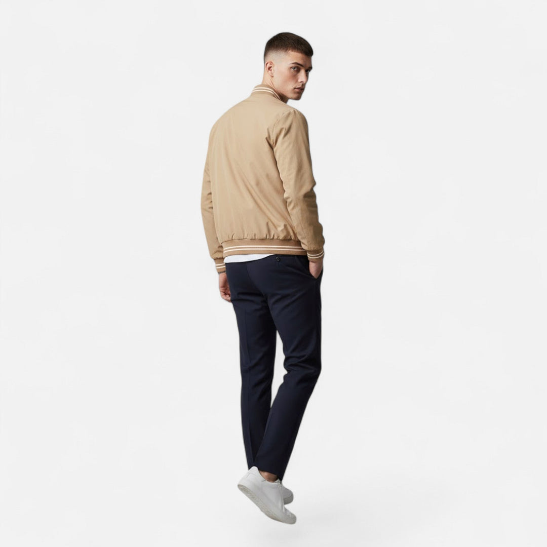 Valmonti | Herrs Stand-Krage Non-Iron Casual Jacka