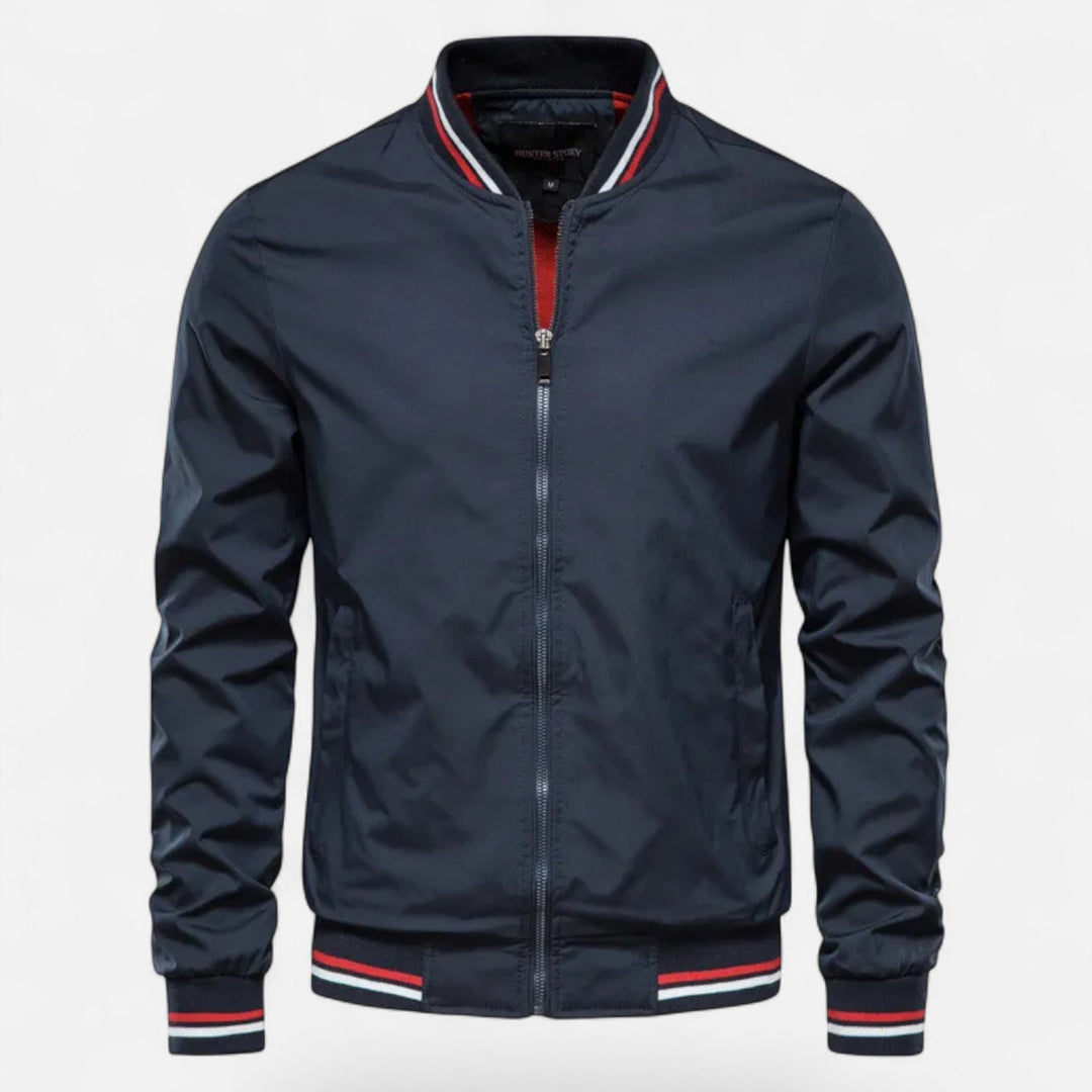 Valmonti | Herrs Stand-Krage Non-Iron Casual Jacka