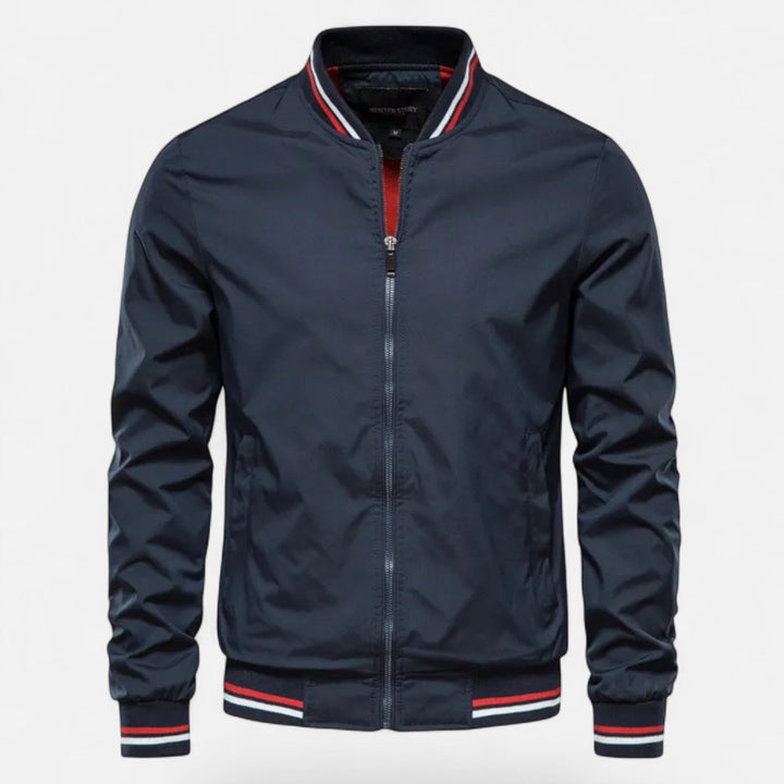 Valmonti | Herrs Stand-Krage Non-Iron Casual Jacka