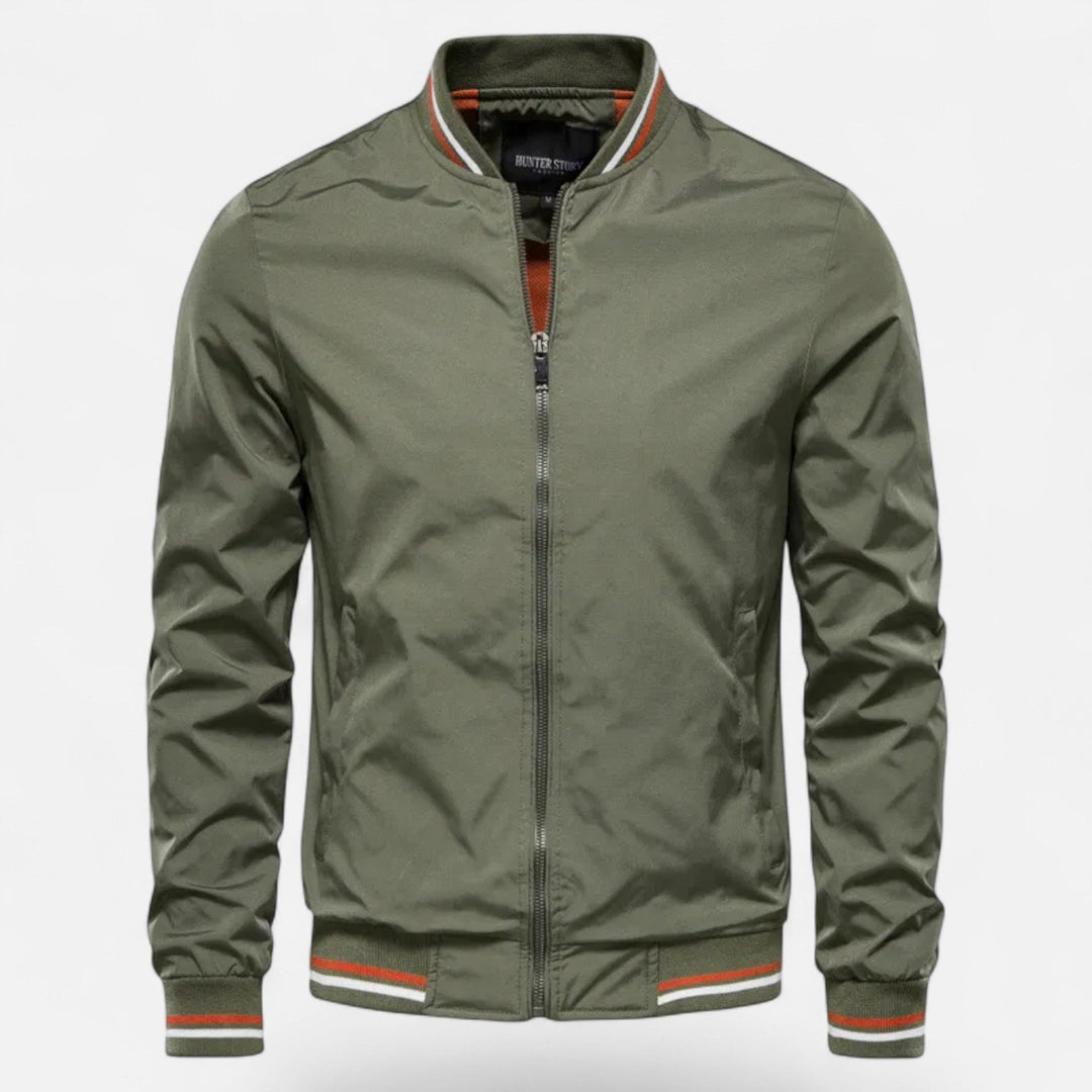 Valmonti | Herrs Stand-Krage Non-Iron Casual Jacka