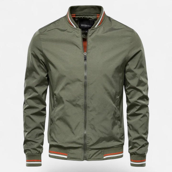 Valmonti | Herrs Stand-Krage Non-Iron Casual Jacka