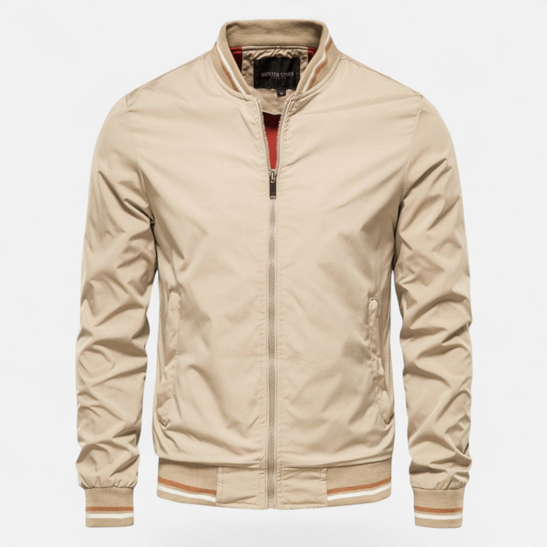 Valmonti | Herrs Stand-Krage Non-Iron Casual Jacka