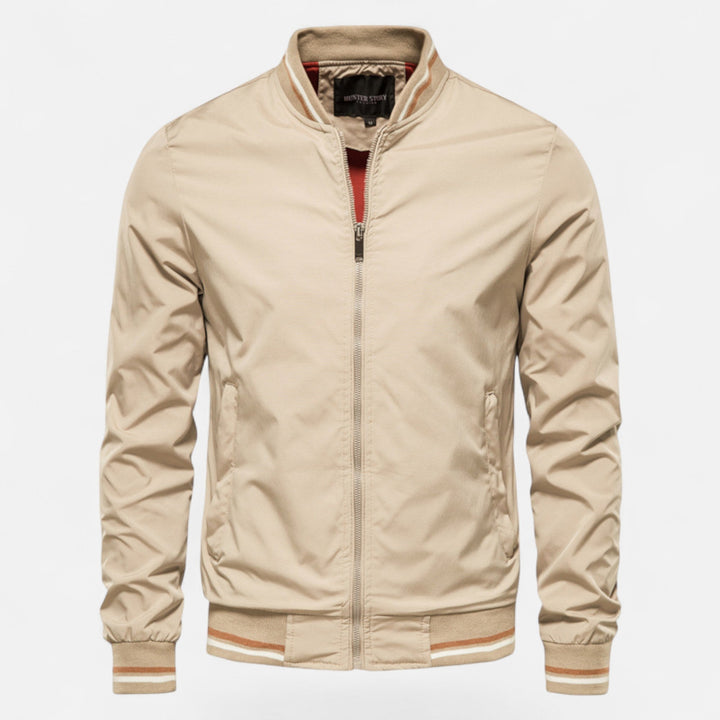 Valmonti | Herrs Stand-Krage Non-Iron Casual Jacka