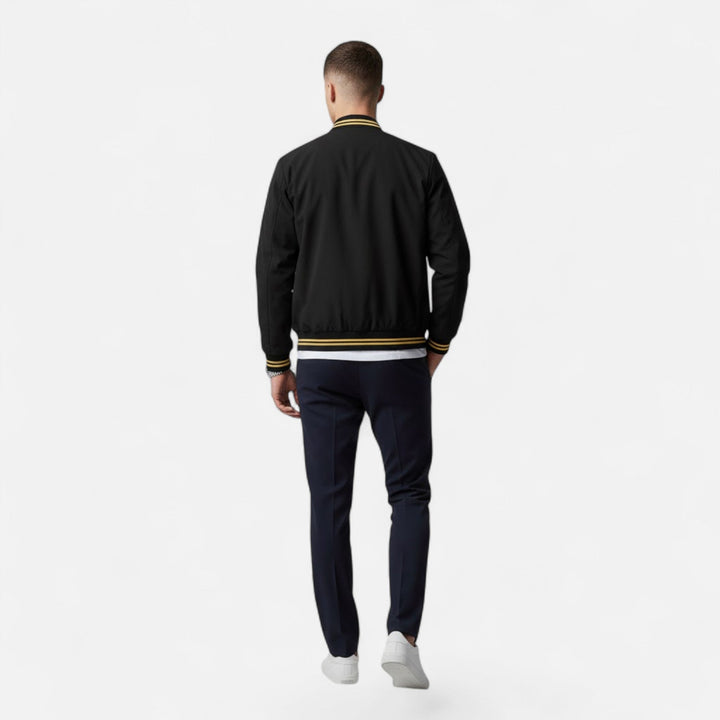 Valmonti | Herrs Stand-Krage Non-Iron Casual Jacka