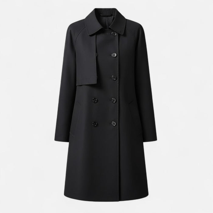 Valmonti | Damens Mid-Length Ullblandad Trench Coat