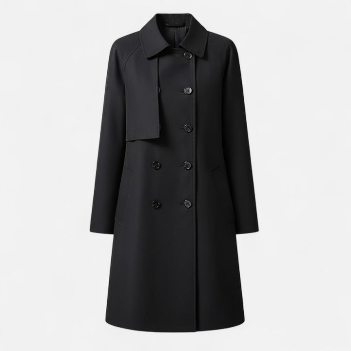 Valmonti | Damens Mid-Length Ullblandad Trench Coat