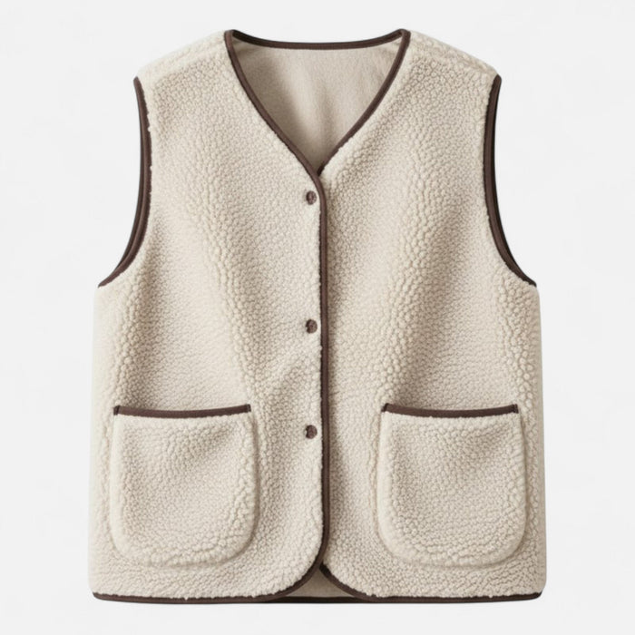 Valmonti | Damens Plysch Cashmere-blandad Väst