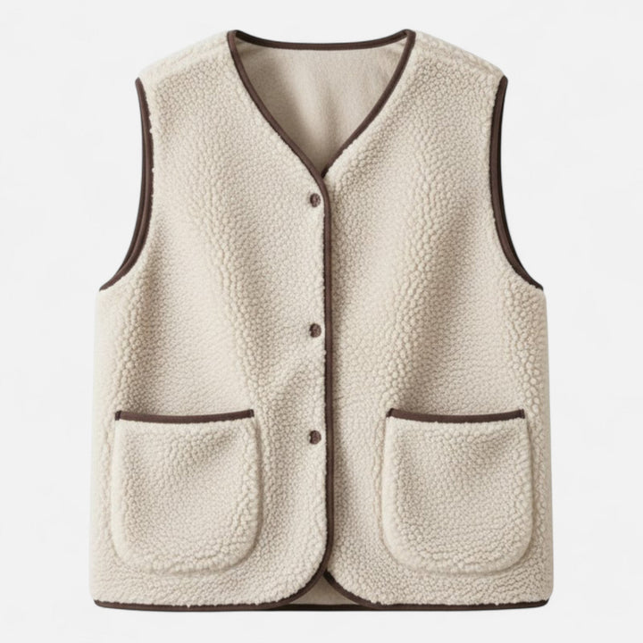 Valmonti | Damens Plysch Cashmere-blandad Väst