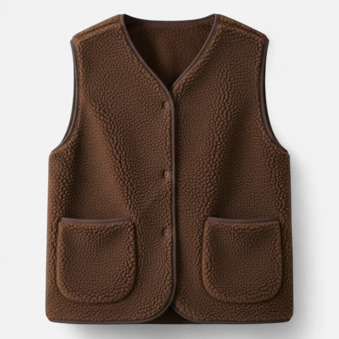 Valmonti | Damens Plysch Cashmere-blandad Väst