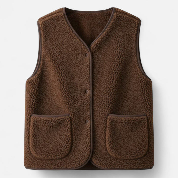 Valmonti | Damens Plysch Cashmere-blandad Väst