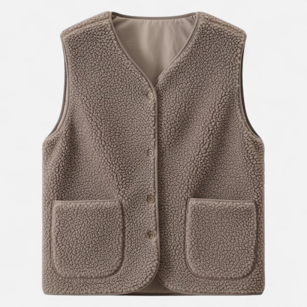 Valmonti | Damens Plysch Cashmere-blandad Väst