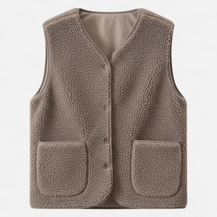 Valmonti | Damens Plysch Cashmere-blandad Väst
