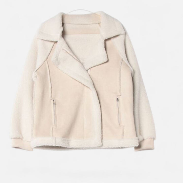Valmonti | Damkort mocka lamm-velvet moto jacka