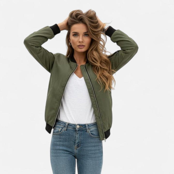 Valmonti | Dam Vintage-inspirerad Zip Bomberjacka