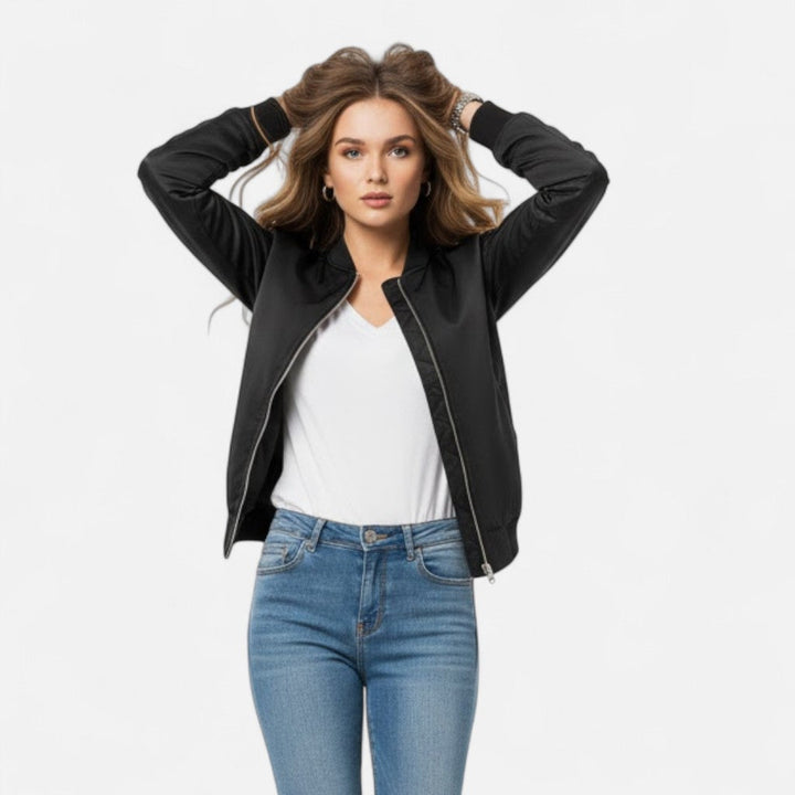 Valmonti | Dam Vintage-inspirerad Zip Bomberjacka