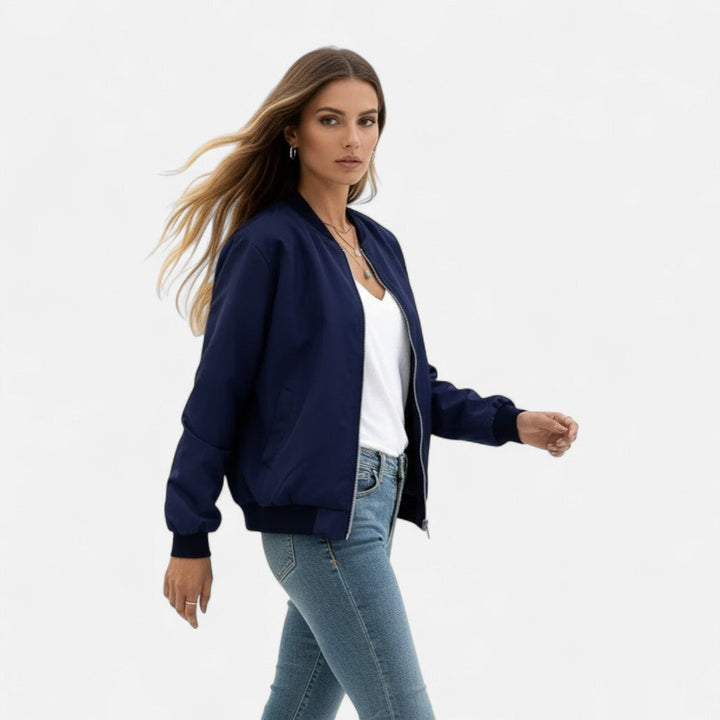 Valmonti | Dam Vintage-inspirerad Zip Bomberjacka