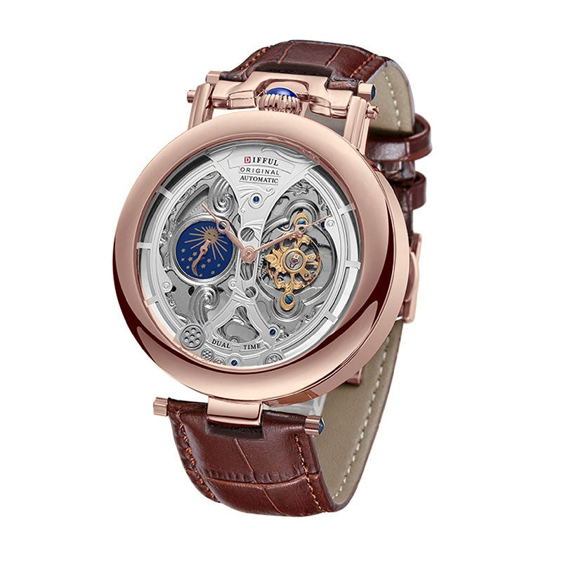 Herrarnas Skelettur Automatisk Mekanisk Klocka