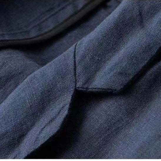 Mäns texturerad tvådelad kostym med blazer och byxor