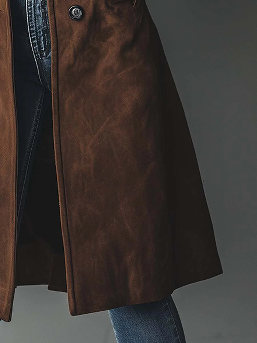 Kvinnors Vintage-inspirerad Lång Trench Coat Skräddarsydd Ytterkläder