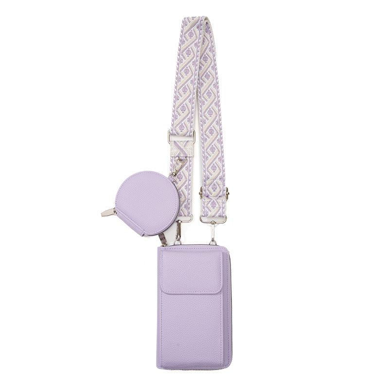 Kvinnors Crossbody Telefonväska Med Tryckt Bred Rem