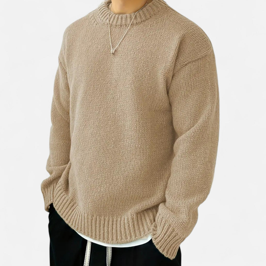 Valmonti | Herrs Solid Crew Neck Pullover