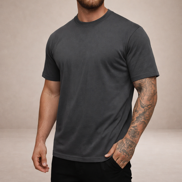 Herr Slim Fit Crew Neck Essential Cotton T-Shirt