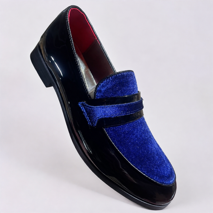 Herrens Slip-On Loafers med Suede Detaljer – Smart Casual Bekvämlighetsskor för Vardagsbruk