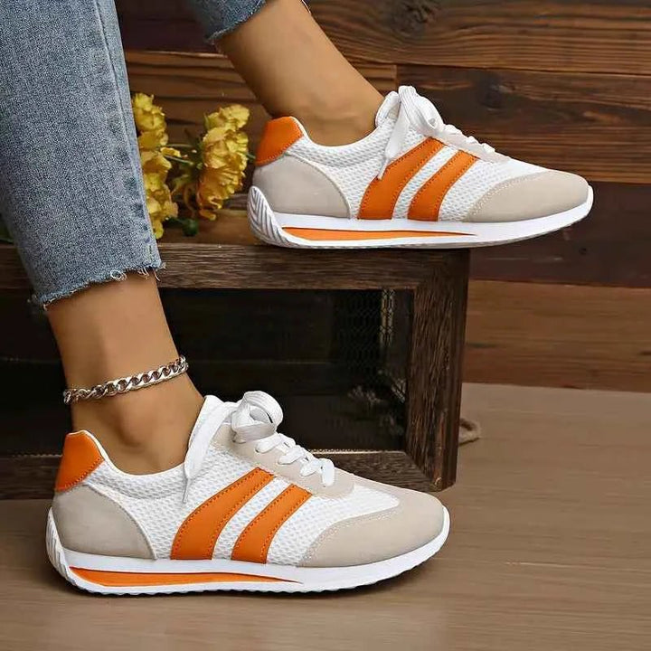Kvinnors Andningsbara Mesh-Trainers – Lätta Snörskor för Promenader och Vardagsbruk