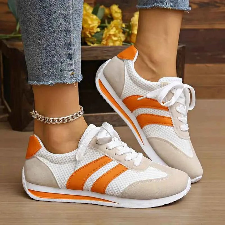 Kvinnors Andningsbara Mesh-Trainers – Lätta Snörskor för Promenader och Vardagsbruk