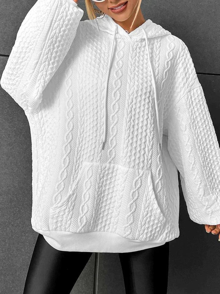 Kvinnors Oversized Huva Tröja – Bekväm Avslappnad Snörning Casual Varm Varje Dag Hoodie