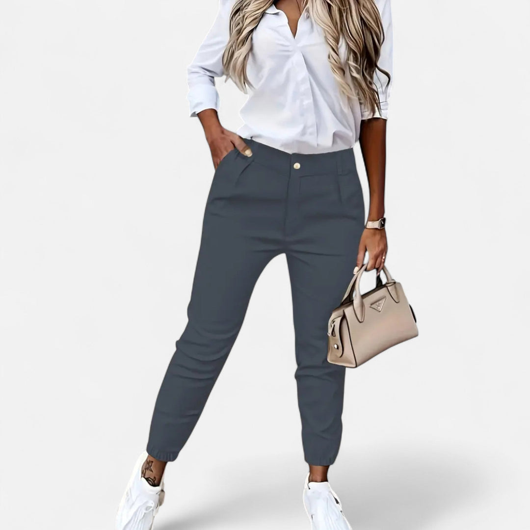 Valmonti | Dambyxor – Högmidjade Slim-Fit Elegans