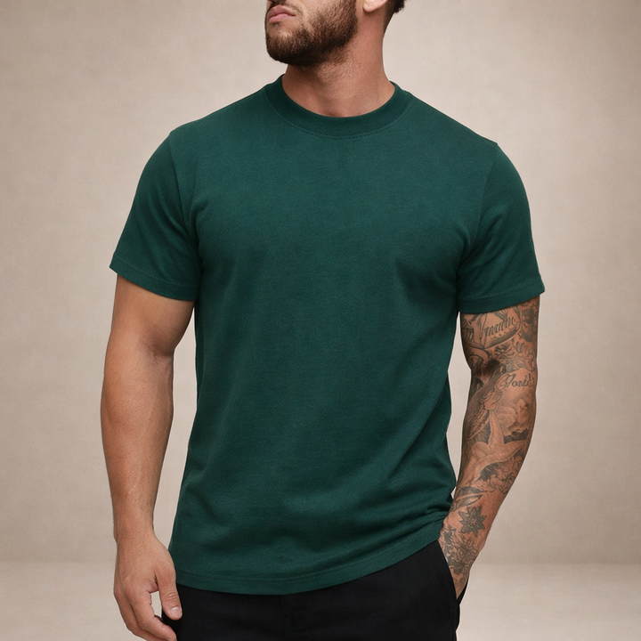 Herr Slim Fit Crew Neck Essential Cotton T-Shirt