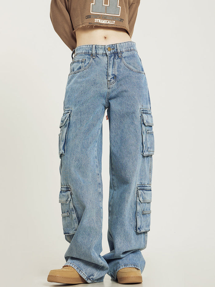 Kvinnors Cargo Jeans Vida Ben Utility Fickbyxor