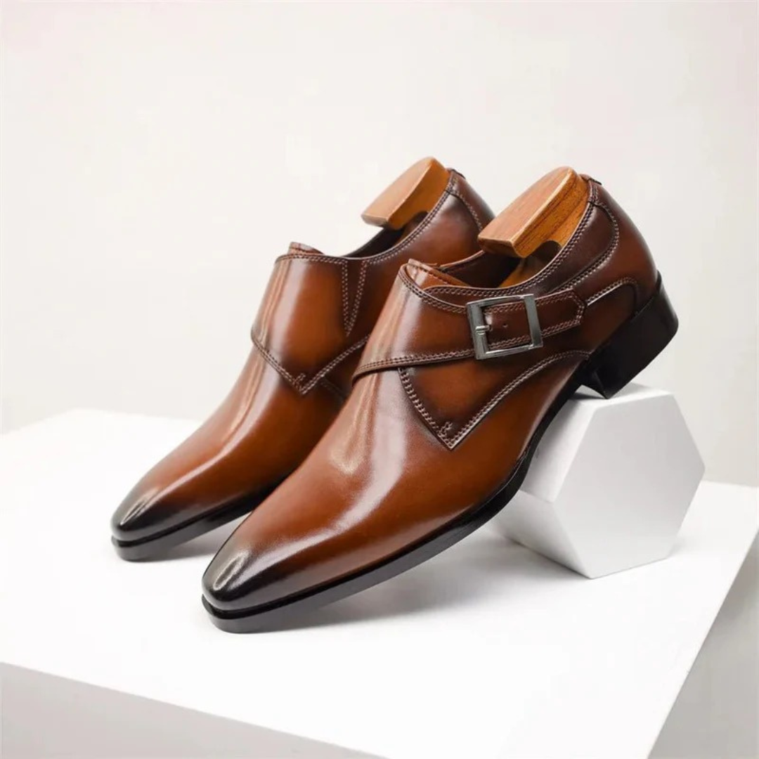 Herrens Enkla Monk Strap Dress Skor – Spännbara Formella Skor för Affärs- och Kontorsbruk